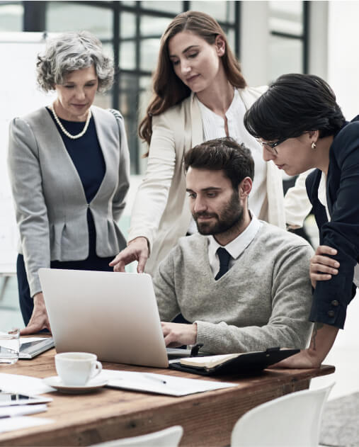 A team of colleagues collaborating on a project.